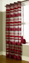 View Item Como Eyelet Contemporary Voile Panel (Cerise/Red)